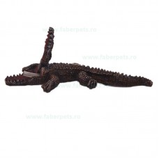 Ornament acvariu crocodil mic cascator 18 cm